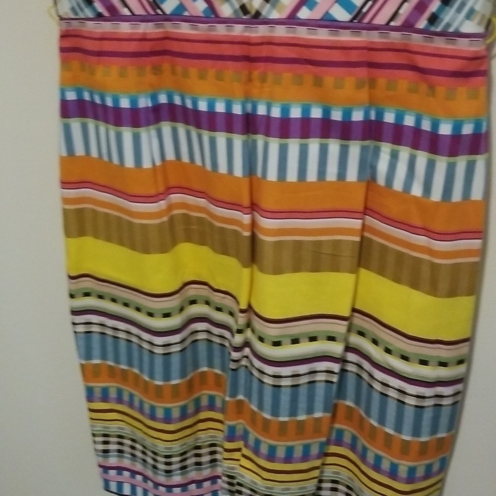 London Times Striped Sleeveless Dress Size 8 - Picture 7 of 9